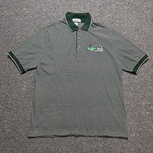 Blake & Hollister Green Stripe Golf Polo Shirt Size‎ M USA Made